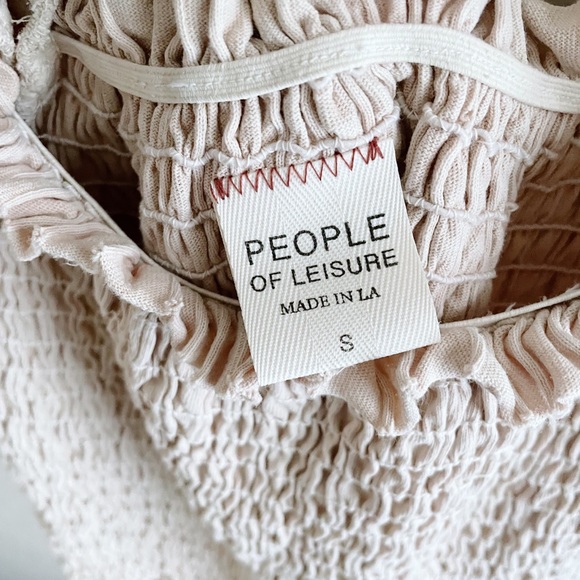 People of leisure crop ruched cream. top made in LA - Picture 4 of 5